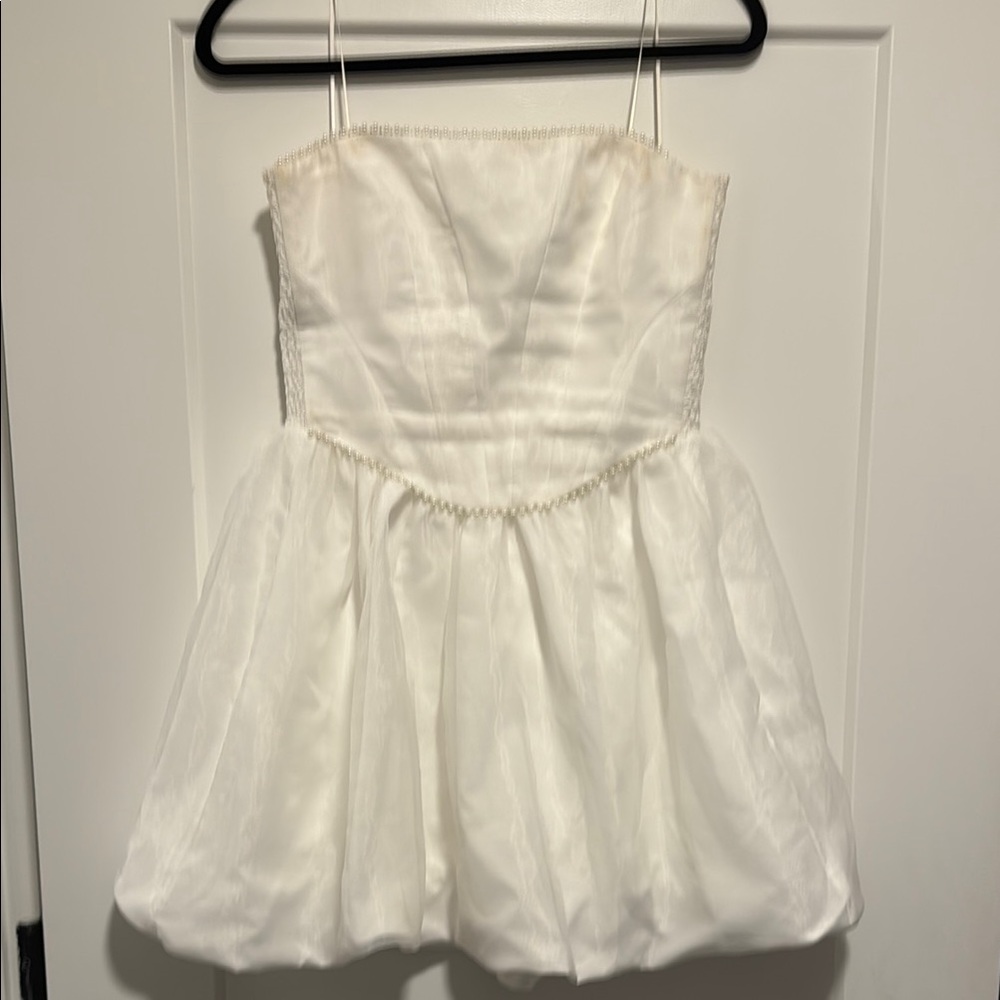 Amanda Uprichard White Strapless Dress